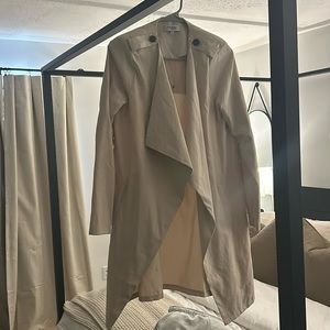 Tan trench coat very lightweight never won